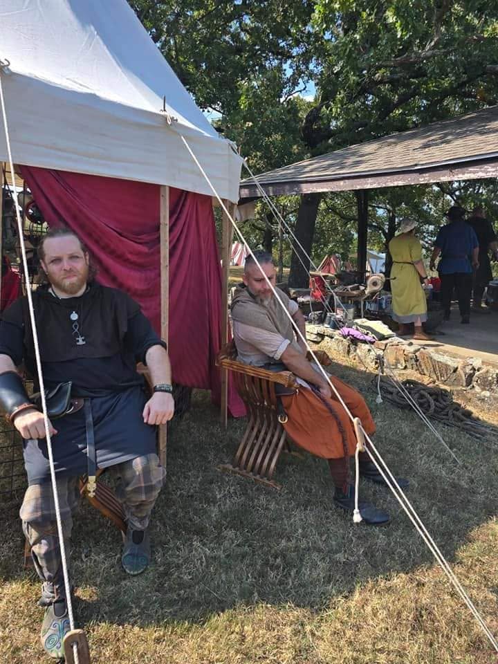 Glomesdal Vikings in their encampment