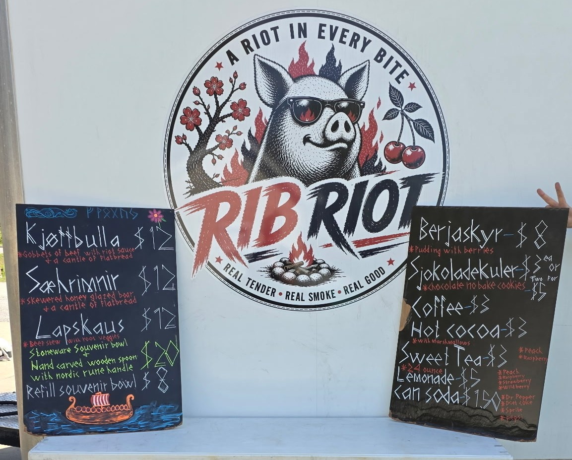Rib Riot Folkvangr Weekend menu